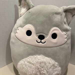 Squishmallow 'Willy the Wolf Gray' and Cream 12-Inch Plush